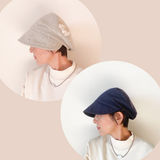 【つばが2タイプ】グランキャスケット ：小顔効果大であわせやすい 帽子型紙 初心者 簡単 商用利用可