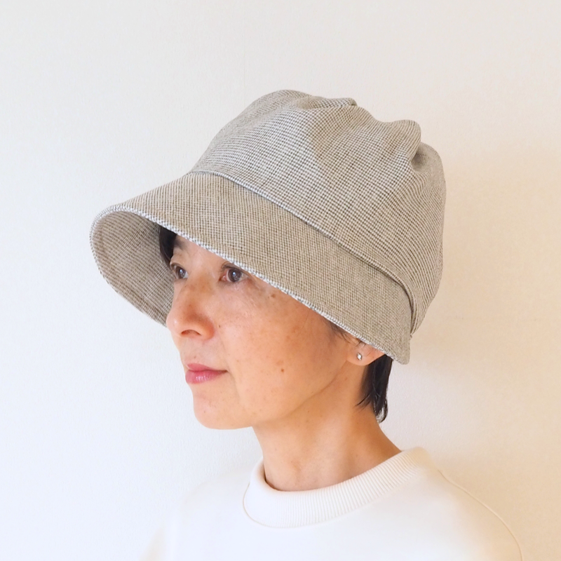 簡単おしゃれな医療用帽子にも：プリーツハットフリーサイズ　型紙　PDFダウンロードも 子供サイズ 商用利用可