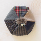 6枚はぎベレー帽　帽子型紙　Berets (six fabric pieces) : PDF Download Hat Sewing Pattern easy Beginner kawaii
