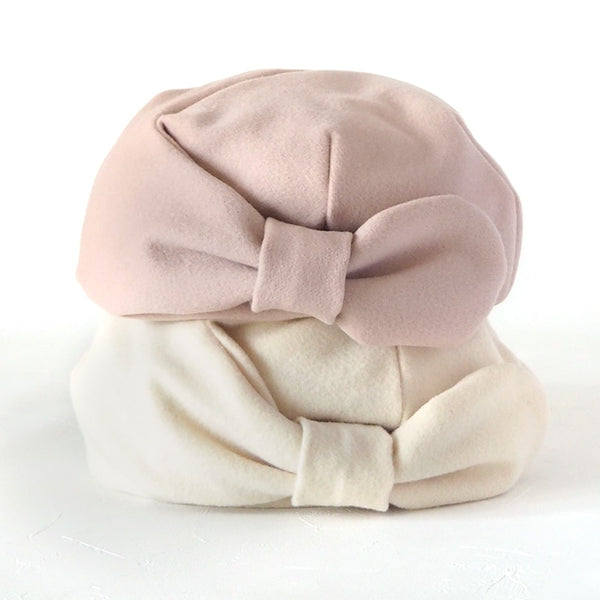 リボンベレー：大きなリボン付き可愛いベレー帽型紙　シンプリン